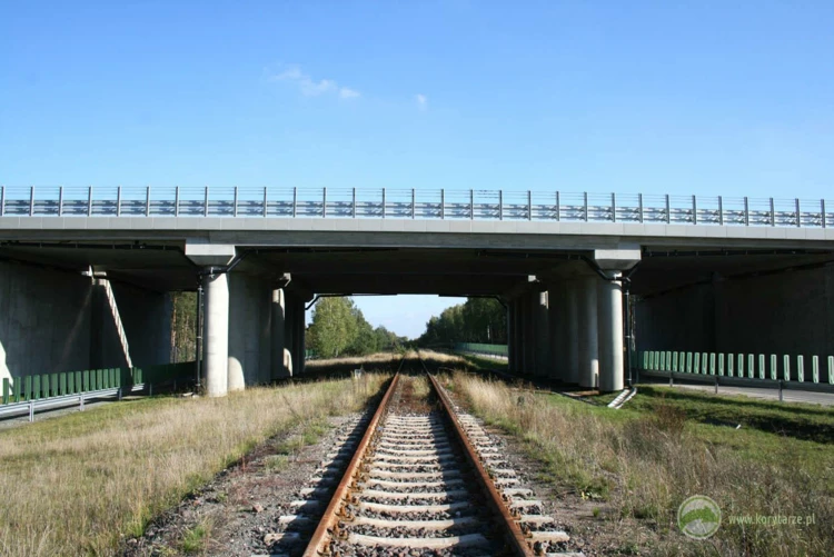 25-Wiadukt dla linii kolejowej o małym ruchu pociągów pod autostradą A1, odcinek: Czerniewice-Nowe...