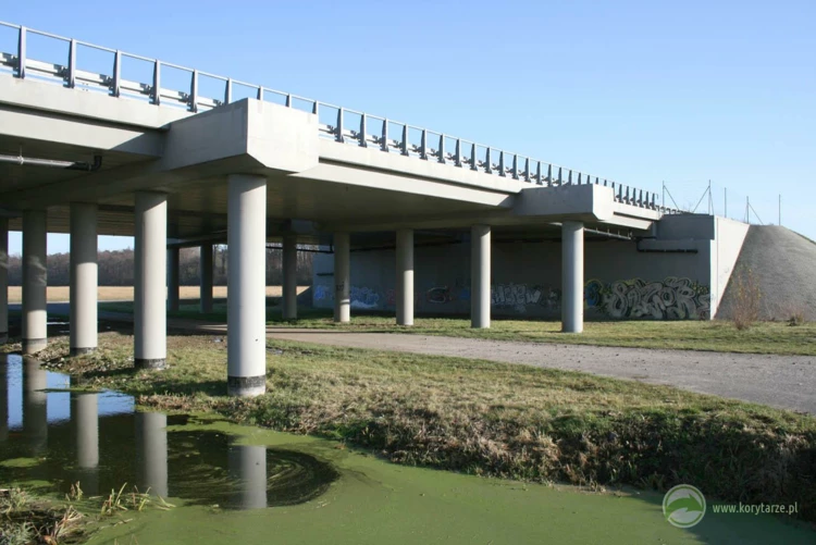 28-Przejście dolne dla średnich zwierząt zespolone z ciekiem i drogą dojazdową pod autostradą A2,...