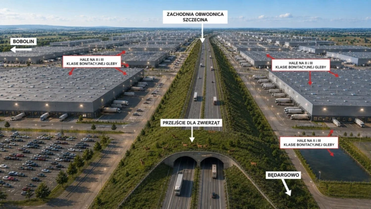 Wizualizacja Będargowo przejście dla zwierząt